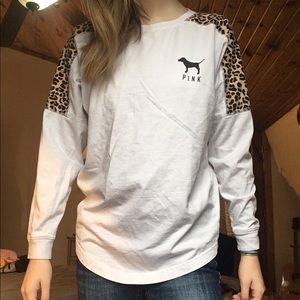 VS PINK Long Sleeve! Leopard print!! Size XS!